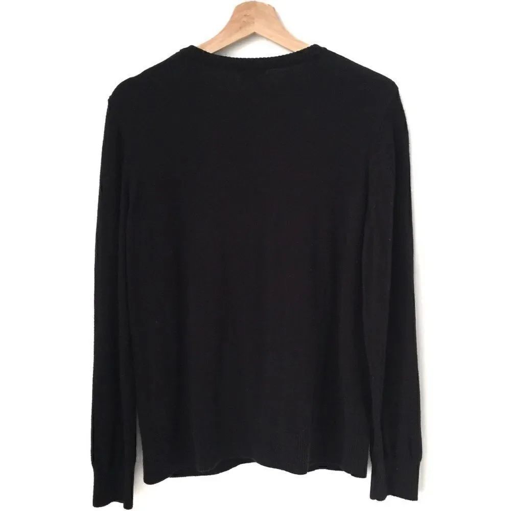 L.L. Bean Black Button Front Cardigan - Picture 4 of 9